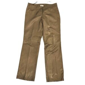 Vintage Kippys Metallic gold Straight Leg Leather pants womens Size 10